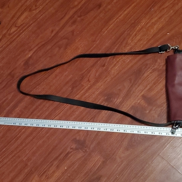 Thirty-one cross body purse bag -flaws Black Maroon - Picture 3 of 16